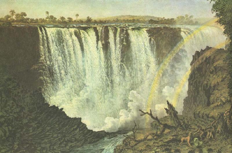 unknow artist One of Livingstones mainstay ogonblick in Afrika,var da he in November upptackte Victoria autumn in Zambesifloden